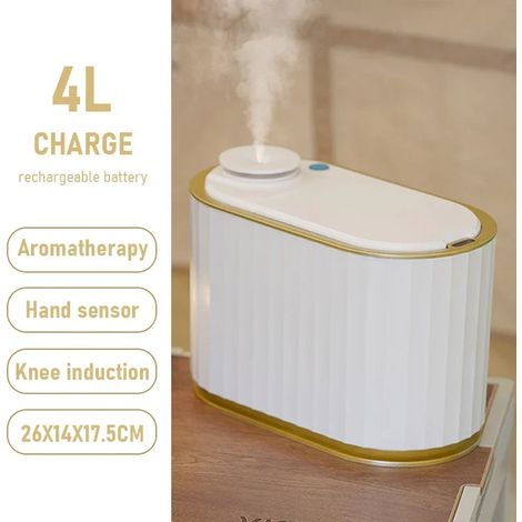 Poubelle d'aromathérapie rechargeable 4 L, mini poubelle intelligente pour salle de bain ou bureau. (1/5)