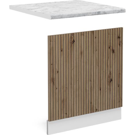 Panel frontal R-Line, Roble artesanal, 60 cm , ET Mármol, Vicco