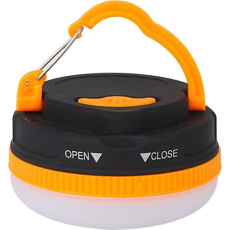 Lampe de tente LED ABS 5 Modes d'éclairage Lampe suspendue de camp d'urgence étanche pour extérieur Type de batterie Orange (rond) (1/5)