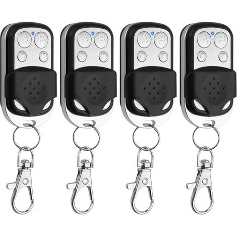 3 Pcs Telecommande Universelle Portail, 433,92 MHz Télécommande Garage sans Fil à 4 Boutons avec Couvercle Coulissant Porte Clés pour Porte Garage Électrique (1/4)