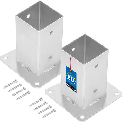 Base per palo avvitabile 80x80 mm, set da 2 pezzi. (1/5)