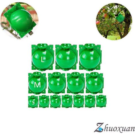 15 Pièces Boîte d'Enracinement de Plante Balle de Propagation, Boîte de Greffage Boîte Boule de Propagation Haute Pression Dispositif D'enracinement des Plantes (L+M+S, Vert)