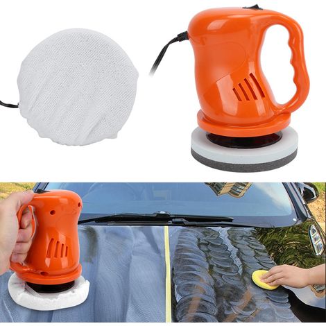 Machine à Polir Voiture 12V 40W, Outil de Lustrage Portable pour Intérieur et Extérieur - Orange