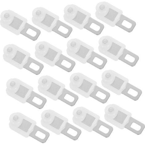 50 Pcs – Accessoire De Rideaux Coulissants Lourds Séparateur De Bricolage pour Patins À Rideaux Transporteur Rails À roulettes Séparateurs Ers Clips De Fenêtre Blanc Maison (1/5)