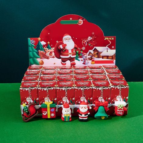 Boîte À Surprise De Noël - 24 Boîtes Numérotées Avec Chaîne Porte-Clés - Décompte De Noël - Cadeau Pour Enfants Et Adultes - Lot Complet (1/5)
