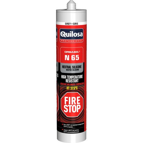 Silicone neutre haute température 300 ml – Résistant jusqu'à 300 ºC – Excellente adhérence sur béton, verre, aluminium – Joints à élasticité permanente – Quilosa