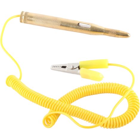 Stylo Testeur de Tension 6V 12V 24V pour Voiture Auto - Jaune (1/5)