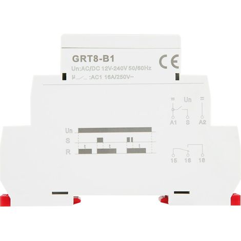 GRT8-B1 Mini Time Delay Power Off Relay DIN Rail Type AC/DC 12V 240V (1/5)