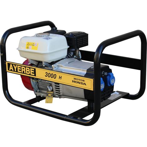 AYERBE - 5420010 - Groupe électrogène AY‑3000 Honda GX‑160 3 kVA / 2,2 kW manuel