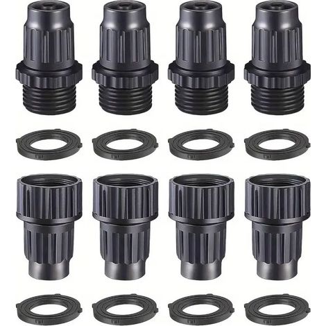 Set de raccords de reparation pour tuyau d arrosage extensible embouts male et femelle en plastique flexible accessoires de jardinage (1/5)