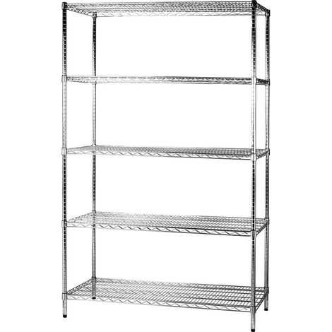 Archimede étagère métallique etagère 5 tablettes cm 46 x 121 x h. 200 cuisine salle de bains garage placard