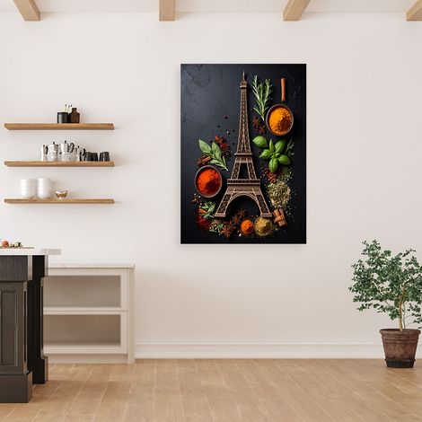 Wandbild Eiffelturm Gewürze Kräuter 40x60 (1/4)