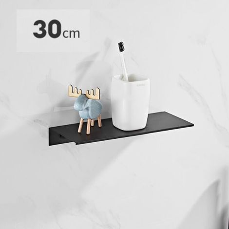 WC Sans Punch Tablette de salle de bain Single Fashioned Watchsin de lavabo Montage mural Vasque de lavabo Stockage Toilette avant 30 cm (1/5)