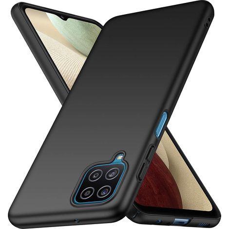 CUSTODIA PER SAMSUNG GALAXY A12 5G NERO OPACO RIGIDA (1/5)