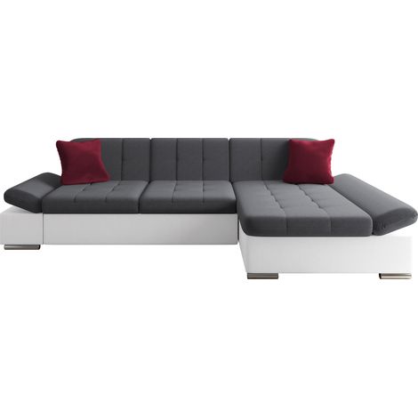 Canapé d'angle Comfivo Sanitas I, Soft 017 + Kronos 22 + Kronos 02, Disponible, 278x161x76cm, 0 (1/5)