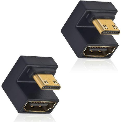 Adaptateur mini HDMI en forme de U vers HDMI 8K, connecteur mini HDMI mâle 8K vers HDMI femelle standard (1/5)