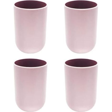 (Rosa, zweifarbig) Zahnbürstenbecher - GIGICIAL - Rosa - Strapazierfähiges PP - Rutschfest - Multifunktional (1/3)