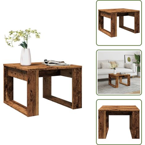 vidaXL Beistelltisch Altholz-Optik 50x50x35 cm Holzwerkstoff (1/5)