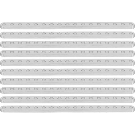 Plaque de fixation droite en acier inoxydable pour meubles et accessoires de quincaillerie - Équerre de raccord et support de renfort 3102-0017-0136 (1/5)