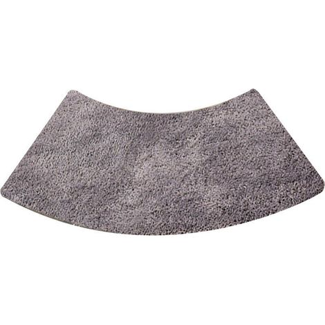 [MAI UTILIZZATO]  Tappetino doccia rotondo smerlato INHHUB, tappetino doccia rotondo in microfibra, lavabile in lavatrice, antiscivolo, grigio, 45x100 cm - INHHUB