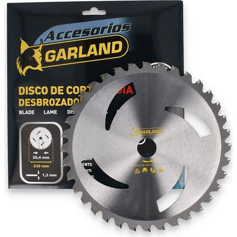 Disco de corte para desbrozadora, 36 dientes, ø230 x 1,3 x 25,4 mm