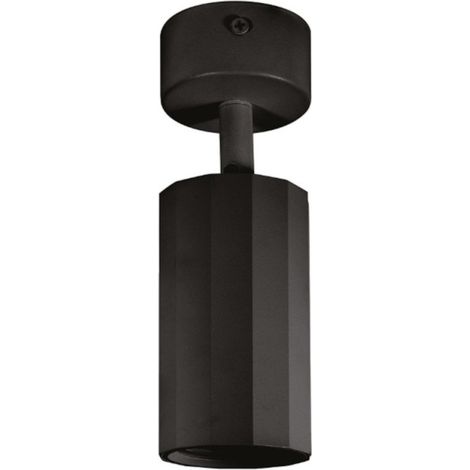 Plafoniera moderna gea led gfa1601 gu10 led orientabile alluminio nero