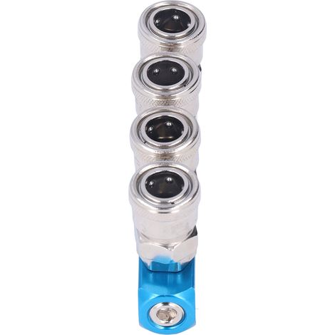 Bloc de distribution d'air G1/4, répartiteur de tuyau d'air droit, collecteur pneumatique avec connecteur SML-4 (1/5)