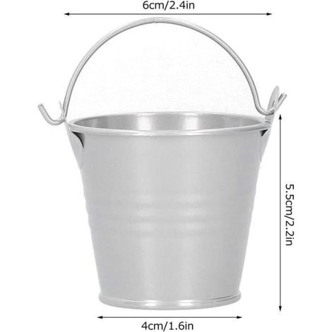Metallblumentopf - 10er-Set - Dekoration für Pflanzen und Süßigkeiten (1/5)