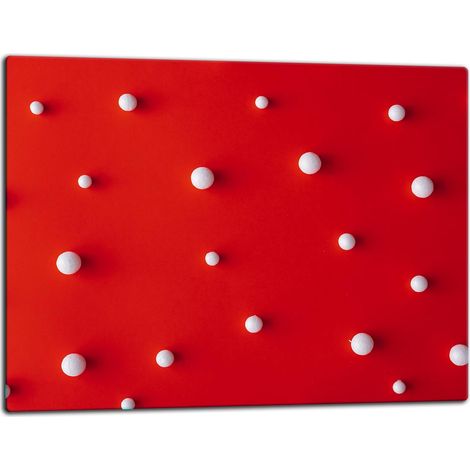 Tabla de cortar de vidrio de 52x40 cm, roja (1/5)