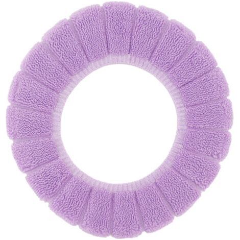 Housse de siège de toilette lavable – Violette – Coussin de WC chaud et confortable, usage universel (1/5)