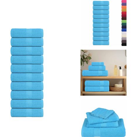 Seiftücher 10 Stk. Türkis 30x30 cm 360 g/m² 100% Baumwolle - Seiftuch - Seiftücher - Tuch - Tücher (1/5)