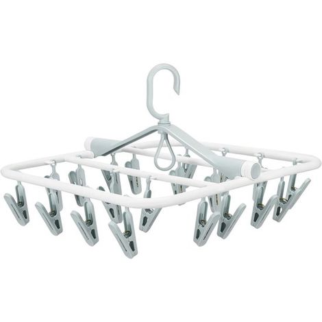 Perchero - fabricado en plástico y acero inoxidable - con 20 pinzas (1/5)