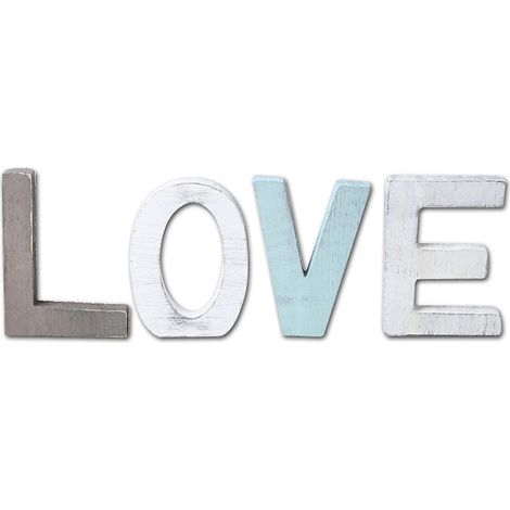 Rustikale Liebesbuchstaben aus Holz – Dekoration für Zuhause, Partys, Hochzeiten und Valentinstag (1/5)