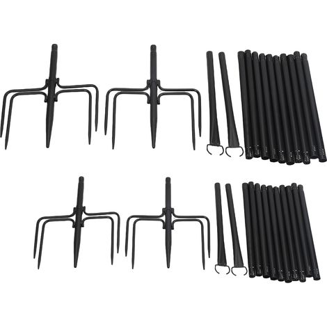 Poteau lumineux en métal antirouille de 10 pieds, support extérieur pour terrasse, Patio, jardin, arrière-cour, 4 pièces (1/2)