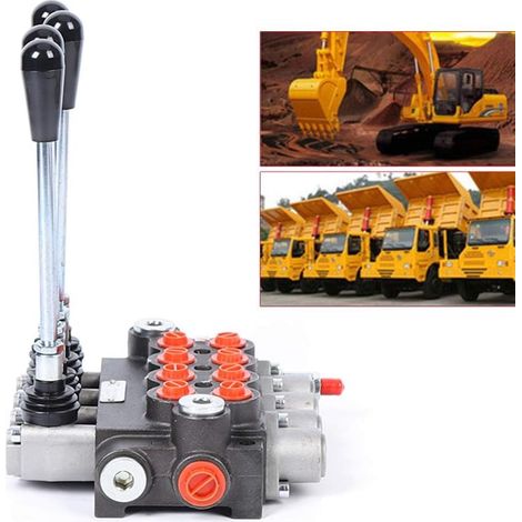 Vanne de commutation Multiplex, vanne de direction hydraulique 3600psi P40, vanne manuelle réglable 60 L / min pour petits tracteurs, chariots élévateurs