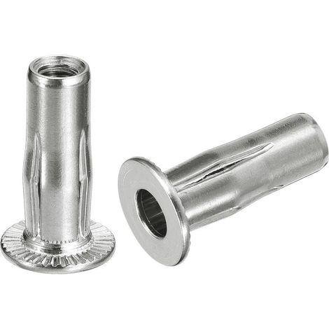 Écrous aveugles à rivets Multi-Grip M8, 6pcs Écrou d'insert fileté à tête plate pré-bombée en acier inoxydable 304 Plus Nuts pour la construction industrielle (1/5)