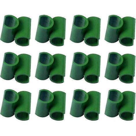 Connecteur universel pour treillis de jardin, clip de fixation pour cage à tomates (50 pièces, vert) (1/5)