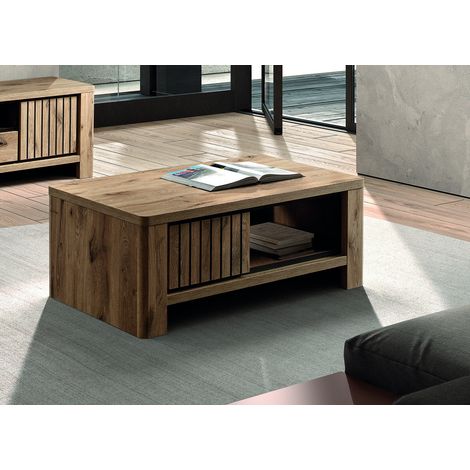 Table basse contemporaine chêne canyon Santana (1/5)