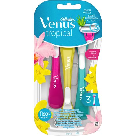 Cartuchos de cuchillas de afeitar Gillette Venus Tropical, 3 unidades. (1/5)
