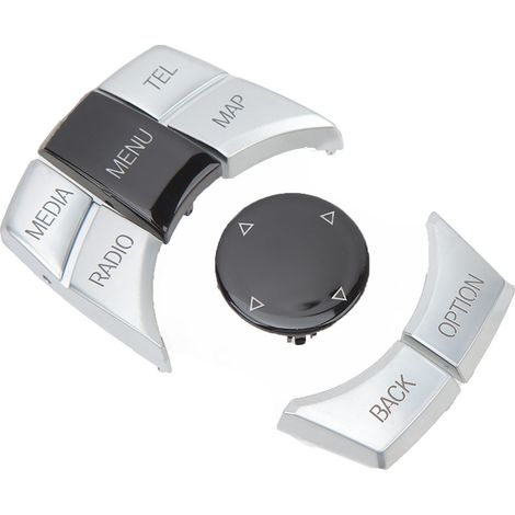 Lot de 6 boutons multimédias de commande centrale en ABS plaqué argent pour F20 F21 F22 F23 F87 F30 F31 F34 F35 F32 F33 F36 F82 F83 MAP-MEDOA (1/5)