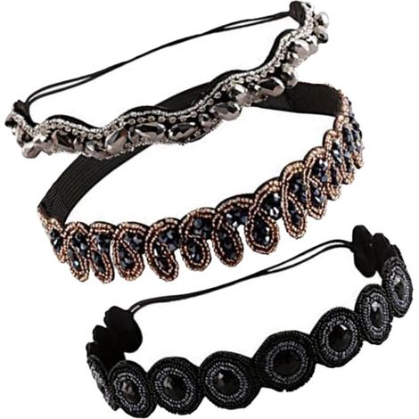 3-Piece Retro Crystal Headband Set for Women and Girls (1/5)