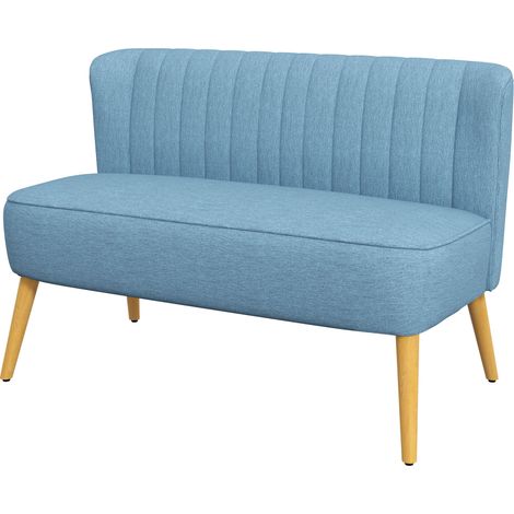 Canapé 2 Places Convertible en Lit avec Coffre, Bois Massif 117 cm, Assise Ferme pour Petit Salon (1/5)