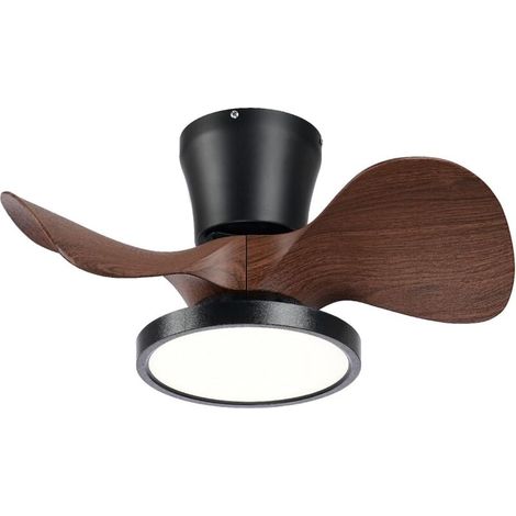 Ventilador de techo silencioso con luz LED, 22 pulgadas (aproximadamente 55,9 cm), alto volumen de aire, control remoto, adecuado para cocina, dormitorio, comedor, patio. (1/4)