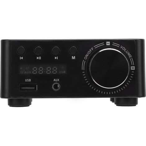 Amplificateur de puissance Bluetooth 80 W x 2 stéréo Bluetooth 5.0, amplificateur numérique compatible avec les cartes mémoire, clés USB et autres périphériques audio pour la maison (1/5)