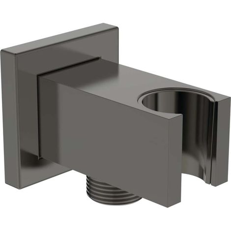 Gomito di collegamento a parete IDEALRAIN con supporto doccia angolare magnetico grigio IDEAL STANDARD (1/2)