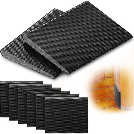 Set mit 6 selbstklebenden Türeckendichtungen, Türrahmen-Eckendichtungsschaum, Wetterschutz, Schalldämmung, schwarz (1/5)