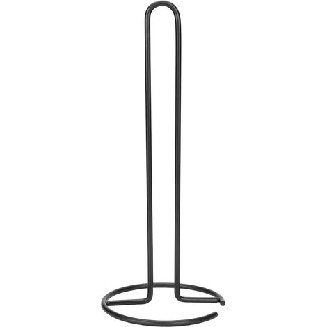 Porte-Essuie-Tout - Acier Robuste Noir - Pour Cuisine Salle De Bain Salon - 1 Pièce (1/5)