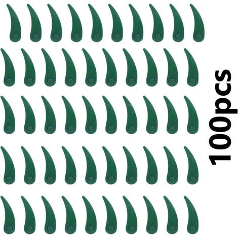 Aiperq Lot de 100 lames de rechange en plastique pour coupe-bordures Bosch Durablade Art 23-18 LI Art 26-18 LI (1/4)