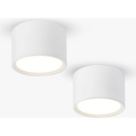 Memkey – Spot plafond LED blanc chaud 3000K 12W – Lot de 2 – Luminaire Ø140mm pour salon, cuisine, chambre – Aluminium résistant à l'usure (1/5)