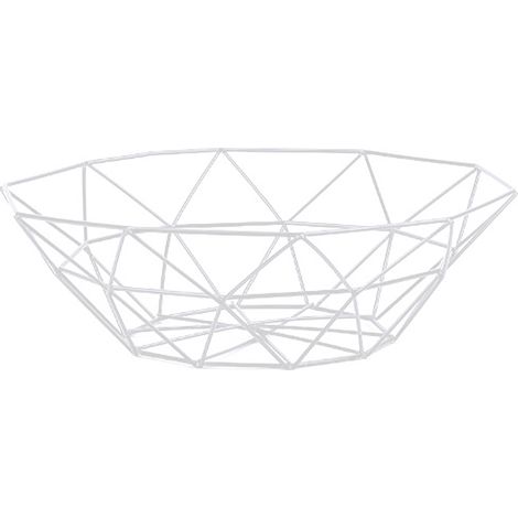 Obstkorb aus Metall, Obsttablett, Aufbewahrungsartikel für Zuhause, Snackkorb (26 x 26 x 8 cm) (1/5)